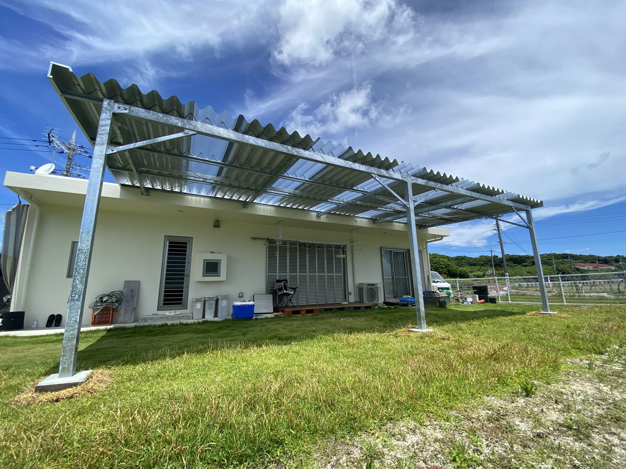 No197-T様 鉄骨ひさし W10.5m×D4m】 | (有)古蔵工業